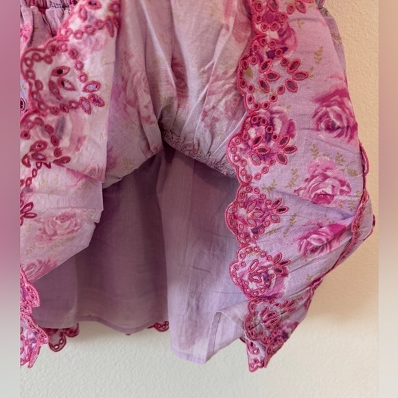 NWT LoveShackFancy Mavis Lilac Fusion Purple Rose Floral Mini Tiered Dress Small - Picture 10 of 16